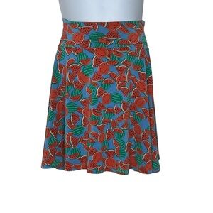 Lularoe girls watermelon print twirl skirt sz 2